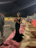 Gorgeous Mermaid Sweetheart Black Sequin Black Girl Birthday Dress Prom Dress Birthday Outfits For Women HZ1214