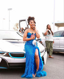 Gorgeous Mermaid Sweetheart Royal Blue 23rd Birthday Dress Prom Dress Birthday Outfits For Women HZ1214