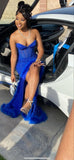 Gorgeous Mermaid Sweetheart Royal Blue 23rd Birthday Dress Prom Dress Birthday Outfits For Women HZ1214