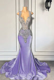 Pretty Mermaid V Neck Silver Beads Sequin 18th Birthday Dress Prom Dress Birthday Outfits For Women HZ1214