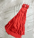 Niulatu Mermaid Spaghetti Straps Backless Long Party Dresses Prom Dresses SD2710