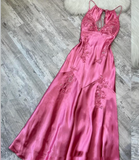 Niulatu Mermaid Spaghetti Straps Backless Long Party Dresses Prom Dresses SD2710