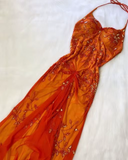 Niulatu A Line Halter Tulle Long Prom Dresses Formal Evening Dresses SD2712