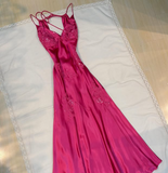 Niulatu Mermaid Spaghetti Straps Backless Long Party Dresses Prom Dresses SD2714
