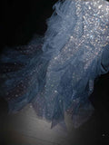 Gorgeous Mermaid Halter Blue Sequin Long Prom Dress Party Dress Graduation Dresses HZ1214