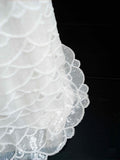 Pretty Bridal Gown Mermaid High Neck Sequin White Long Wedding Dresses Modest Bridal Gowns HZ1214