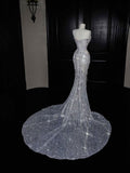Gorgeous Mermaid Sweetheart Sequin Long Prom Dress Party Dress Graduation Dresses HZ1214