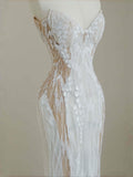 Pretty Bridal Gown Mermaid Sweetheart Lace White Long Wedding Dresses Modest Bridal Gowns HZ1214