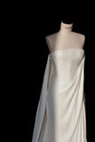 Simple Bridal Gown Sheath Strapless White Lace Floor Length Wedding Dresses Minimalist Bridal Gowns HZ1214