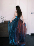 Niulatu A Line Sweetheart Ruffles Long Evening Dress Prom Dresses SD2741