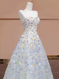 Niulatu Balll Gown Sweetheart Floral Tulle Long Evening Dress Prom Dresses SD2749
