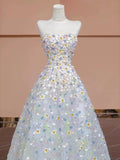 Niulatu Balll Gown Sweetheart Floral Tulle Long Evening Dress Prom Dresses SD2749