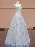 Niulatu Balll Gown Sweetheart Floral Tulle Long Evening Dress Prom Dresses SD2749