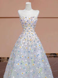 Niulatu Balll Gown Sweetheart Floral Tulle Long Evening Dress Prom Dresses SD2749