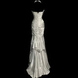 Niulatu Mermaid Sweetheart Lace Ivory Long Evening Gowns Prom Dress SD2757