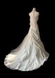 Niulatu Mermaid Halter Satin Ivory Long Wedding Dress Bridal Dresses SD2758