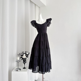 Niulatu A line Sleeveless Holiday Dresses Ankle Length Ruffles Pink Birthday Outfits SD276