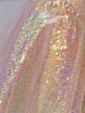 Niulatu A Line Sweetheart Pink Sequin Long Length Evening Dress Prom Dresses SD2776