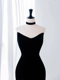 Niulatu Mermaid Sweetheart Neckline Black Tulle Long Evening Dress Prom Dresses SD2779