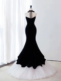 Niulatu Mermaid Sweetheart Neckline Black Tulle Long Evening Dress Prom Dresses SD2779