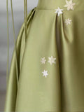 Niulatu Ball Gown Straps Sage Green Satin Long Length Evening Dress Prom Dresses SD2781