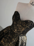 Niulatu Ball Gown Sweetheart Sleeveless Long Prom Gown Fairy Black Prom Dresses SD2796
