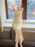 Niulatu Mermaid Straps Long Evening Dress Prom Dresses SD2805