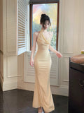 Niulatu Mermaid Straps Long Evening Dress Prom Dresses SD2805