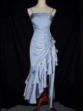 Niulatu Mermaid Spaghetti Straps Satin Long Party Dress Prom Dresses S2806