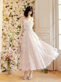 Niulatu A Line Spaghetti Straps Pink Ankle Length Evening Dress Prom Dresses SD2817