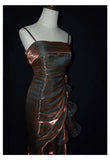 Niulatu Mermaid Spaghetti Straps High Low Party Dress Prom Dresses SD2820