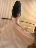 Niulatu A Line Spaghetti Straps Pink Chiffon Ankle Length Evening Dress Prom Dresses SD2829