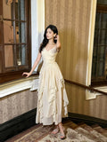 Niulatu A Line Spaghetti Straps Chiffon Ankle Length Evening Dress Prom Dresses SD2832