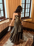 Niulatu Mermaid Spaghetti Straps Long Length Evening Dress Prom Dresses SD2836