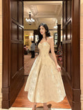 Niulatu A Line Spaghetti Straps Neckline Satin Evening Dress Lace Prom Dresses SD2839