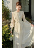 Niulatu A line Scoop Neckline Chiffon Ankle Length Evening Dress Prom Dresses SD2849