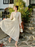 Niulatu A line Scoop Neckline Chiffon Ankle Length Evening Dress Prom Dresses SD2849
