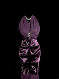Niulatu Mermaid V Neckline Chiffon Grape Evening Dress Prom Dresses SD2909