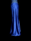 Niulatu Mermaid Sweetheart Neckline Royal Blue Satin Backless Prom Gown Fairy Prom Dresses SD2913