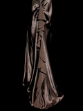Niulatu Mermaid V Neckline Chiffon Brown Evening Dress Prom Dresses SD2914