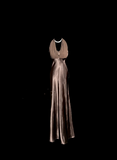 Niulatu Mermaid V Neckline Chiffon Brown Evening Dress Prom Dresses SD2914