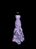Niulatu Mermaid Strapless Neckline Grape Taffeta Prom Dress Ruffle Long Party Dress SD2916