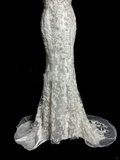 Niulatu Mermaid V Neckline Lace Ivory Long Wedding Dress Bridal Dresses SD2920