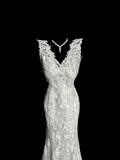 Niulatu Mermaid V Neckline Lace Ivory Long Wedding Dress Bridal Dresses SD2920