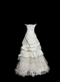 Niulatu Ball Gown Strapless Taffeta Ivory Long Wedding Dress Bridal Dresses SD2920