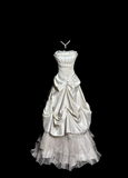 Niulatu Ball Gown Strapless Taffeta Ivory Long Wedding Dress Bridal Dresses SD2920