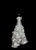 Niulatu Mermaid Sweetheart Neckline Gray Taffeta Prom Dress Ruffle Long Party Dress SD2922