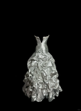 Niulatu Mermaid Sweetheart Neckline Gray Taffeta Prom Dress Ruffle Long Party Dress SD2922