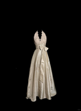 Niulatu A line V Neckline Champagne Lace Prom Gown Fairy Prom Dresses SD2924