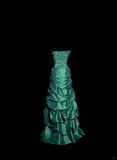 Niulatu Mermaid Sweetheart Neckline Green Taffeta Prom Dress Ruffle Long Party Dress SD2928